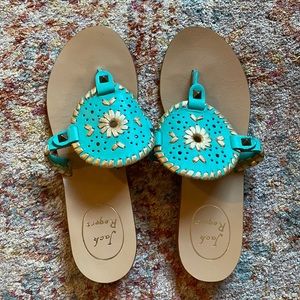 Barely worn teal Jack Rogers sandals. Size 5.